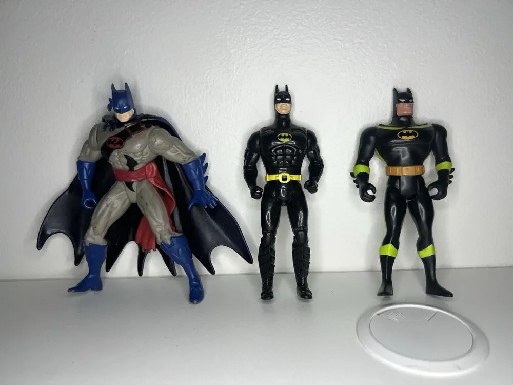 Vintage Lot of 3 BATMAN DC COMICS Vintage Action Figures 90s 1989-1996